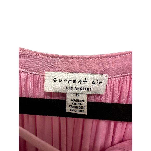 🍒 2/$20 🍒 Lilac Silky Lightweight Short Sleeve Blouse with Tie Front sz S - Picture 5 of 7